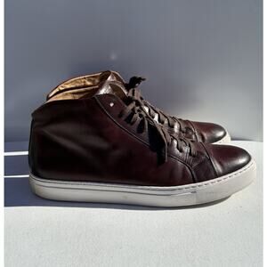 Magnanni Mid Top Red Leather Sneakers Men’s Size 13 M